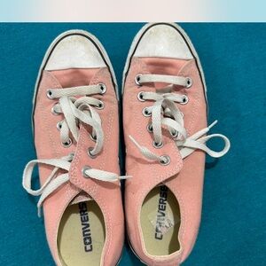 Converse Coral Canvas Sneakers